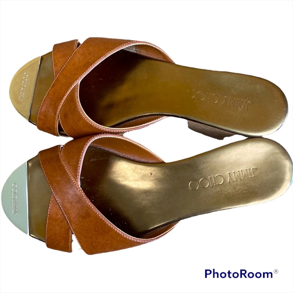 Jimmy Choo wedge sandals size 38   (US 8)